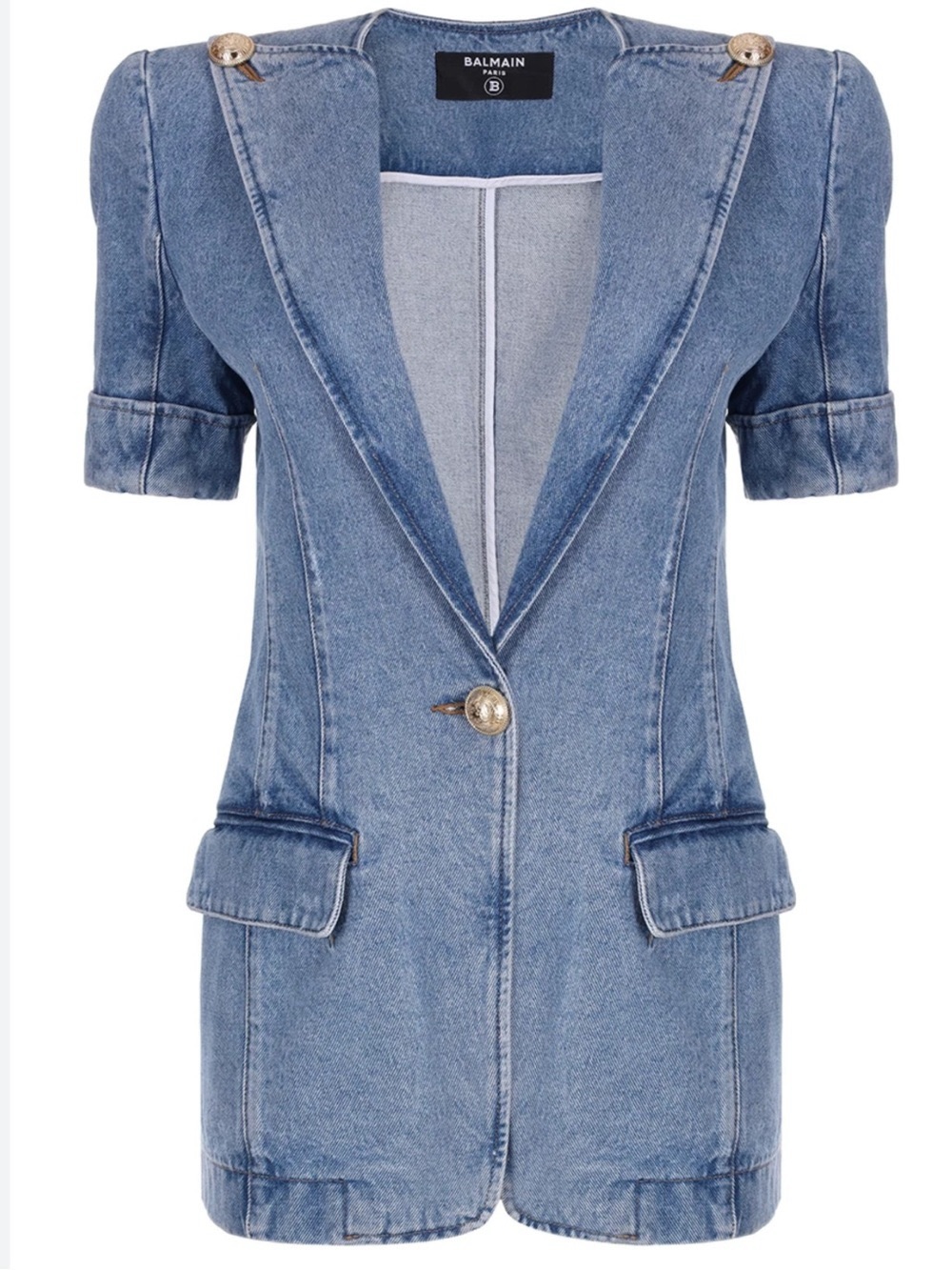 Balmain | Denim Short Sleeve Jacket, 4 NWT